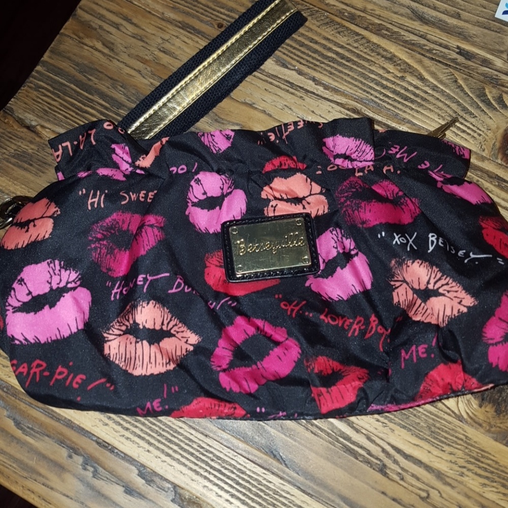 Betsey Johnson large wristlet or makeup bag!